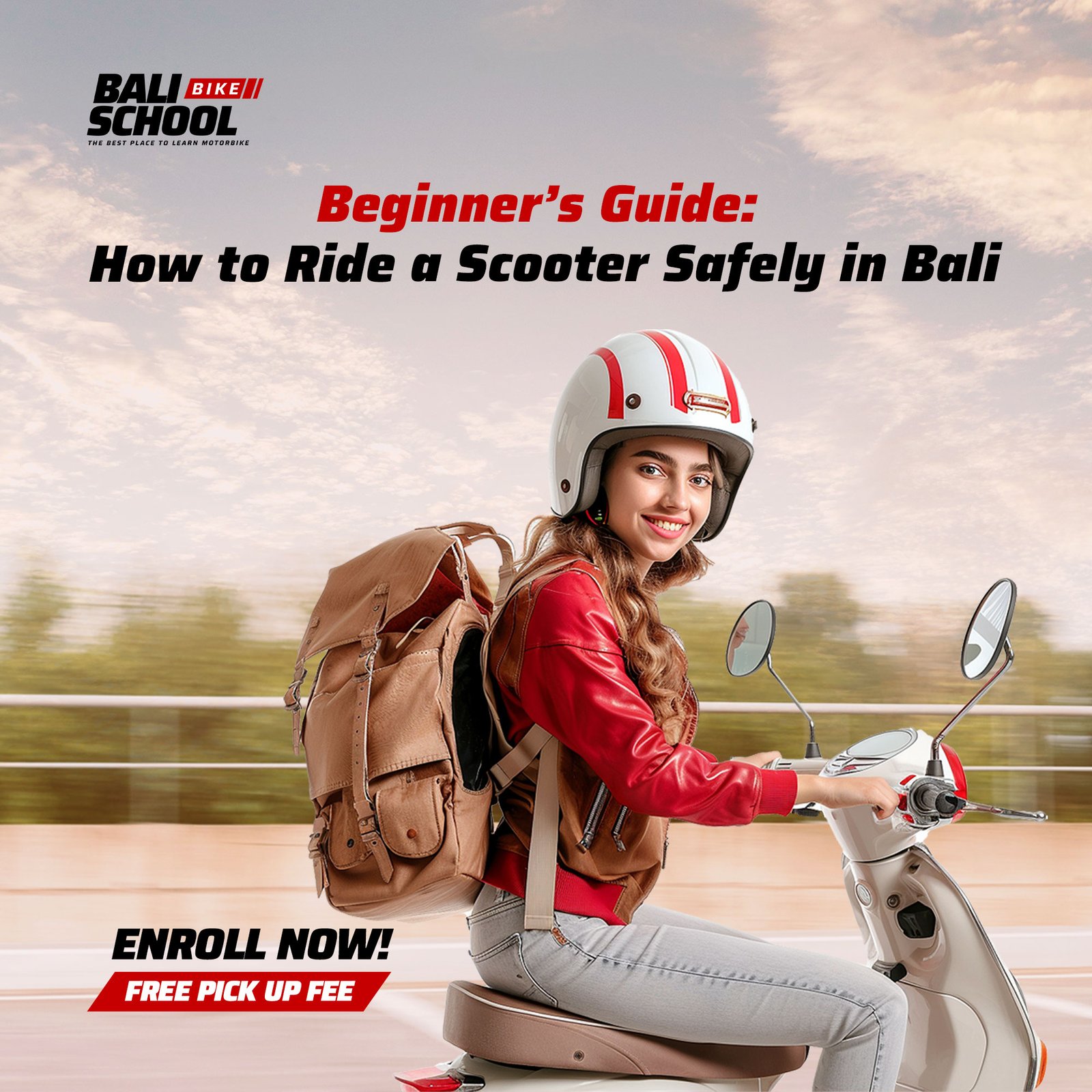 Beginner scooter lesson in Bali at Bali Bike School